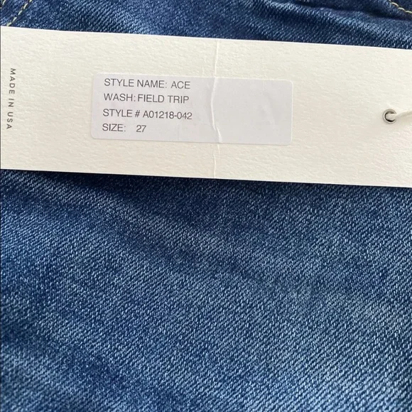 AMO ACE Relaxed Fit Tapered Leg Jean Ankle Length Field trip Wash NWT - Picture 5 of 5